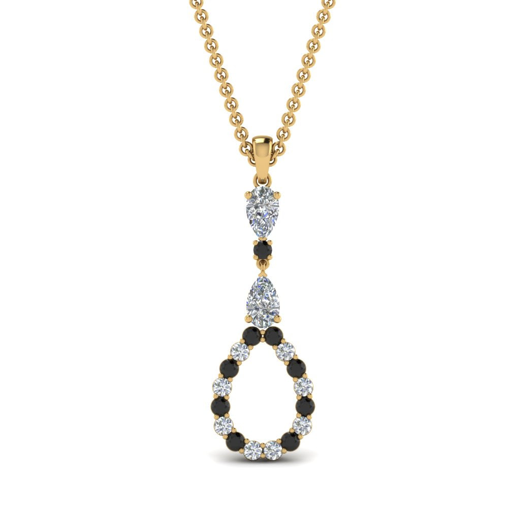 teardrop-drop-pendant-necklace-with-black-diamond-in-FDPD9049GBLACK-NL-YG