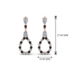 Load image into Gallery viewer, teardrop-earring-for-women-with-black-diamond-in-14K-rose-gold-FDEAR8106GBLACKANGLE1-NL-RG