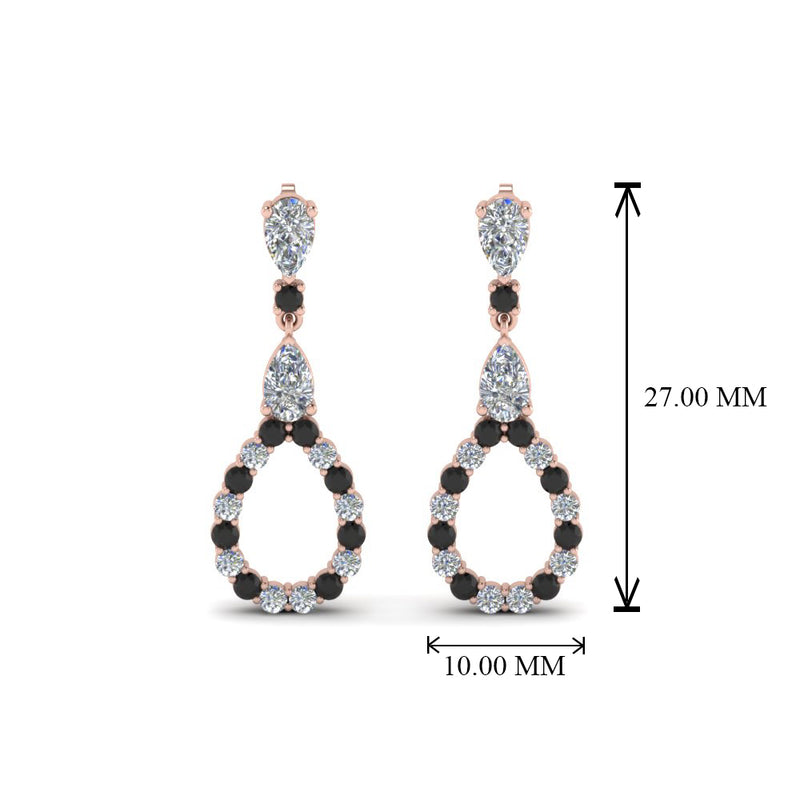 teardrop-earring-for-women-with-black-diamond-in-14K-rose-gold-FDEAR8106GBLACKANGLE1-NL-RG
