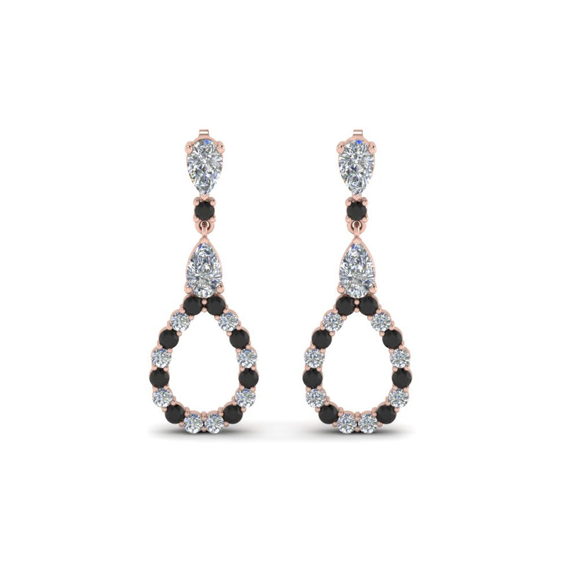 teardrop-earring-for-women-with-black-diamond-in-14K-rose-gold-FDEAR8106GBLACKANGLE1-NL-RG