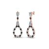 Load image into Gallery viewer, teardrop-earring-for-women-with-black-diamond-in-14K-rose-gold-FDEAR8106GBLACKANGLE1-NL-RG