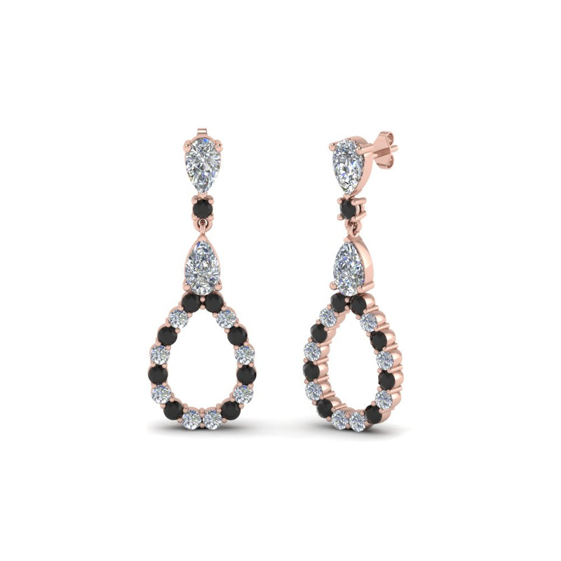 teardrop-earring-for-women-with-black-diamond-in-14K-rose-gold-FDEAR8106GBLACKANGLE1-NL-RG