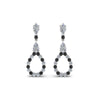 Load image into Gallery viewer, teardrop-earring-for-women-with-black-diamond-in-14K-white-gold-FDEAR8106GBLACKANGLE1-NL-WG