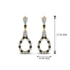 Load image into Gallery viewer, teardrop-earring-for-women-with-black-diamond-in-14K-yellow-gold-FDEAR8106GBLACKANGLE1-NL-YG
