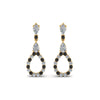 Load image into Gallery viewer, teardrop-earring-for-women-with-black-diamond-in-14K-yellow-gold-FDEAR8106GBLACKANGLE1-NL-YG