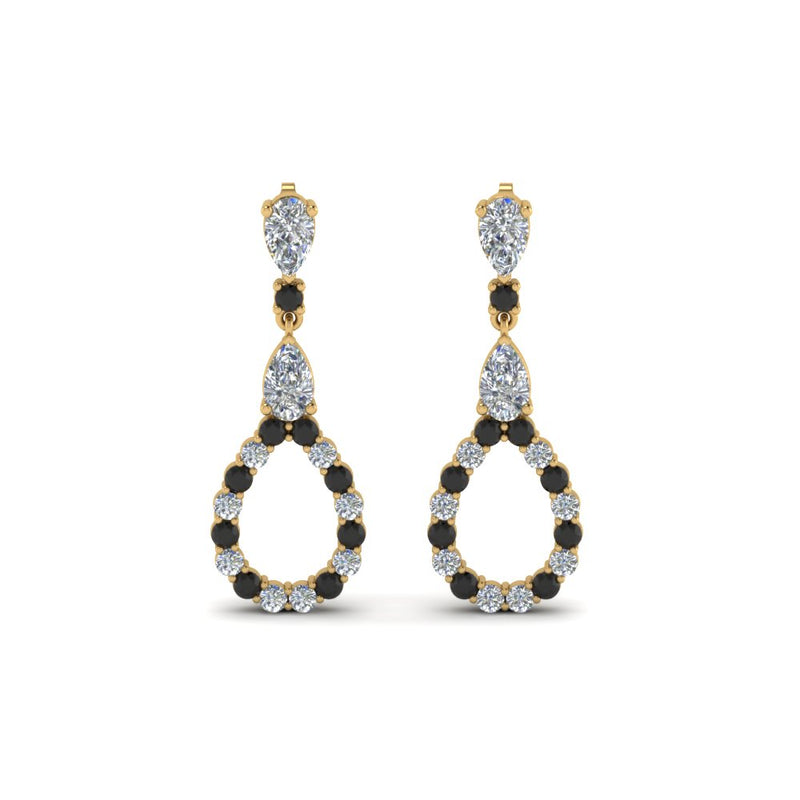 teardrop-earring-for-women-with-black-diamond-in-14K-yellow-gold-FDEAR8106GBLACKANGLE1-NL-YG