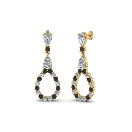 teardrop-earring-for-women-with-black-diamond-in-14K-yellow-gold-FDEAR8106GBLACKANGLE1-NL-YG