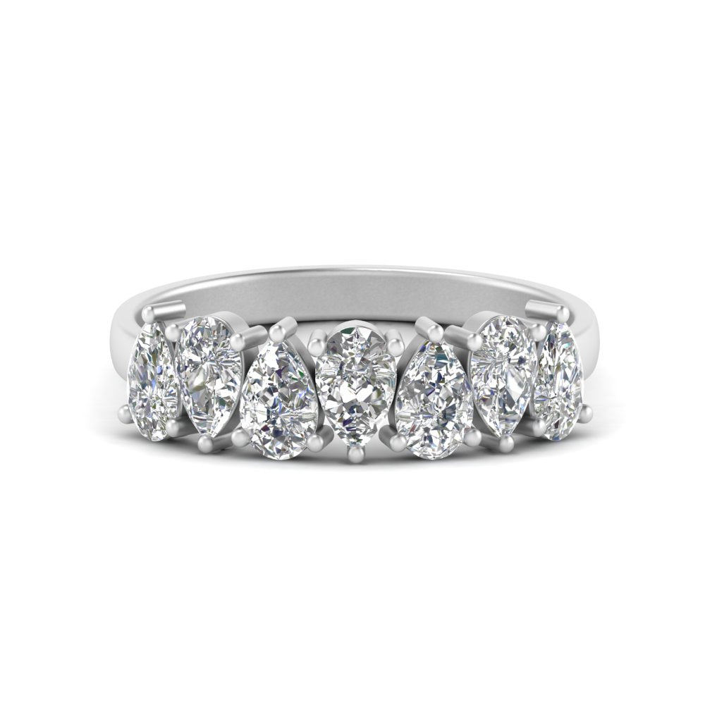 Teardrop 7 Stone Wedding Band