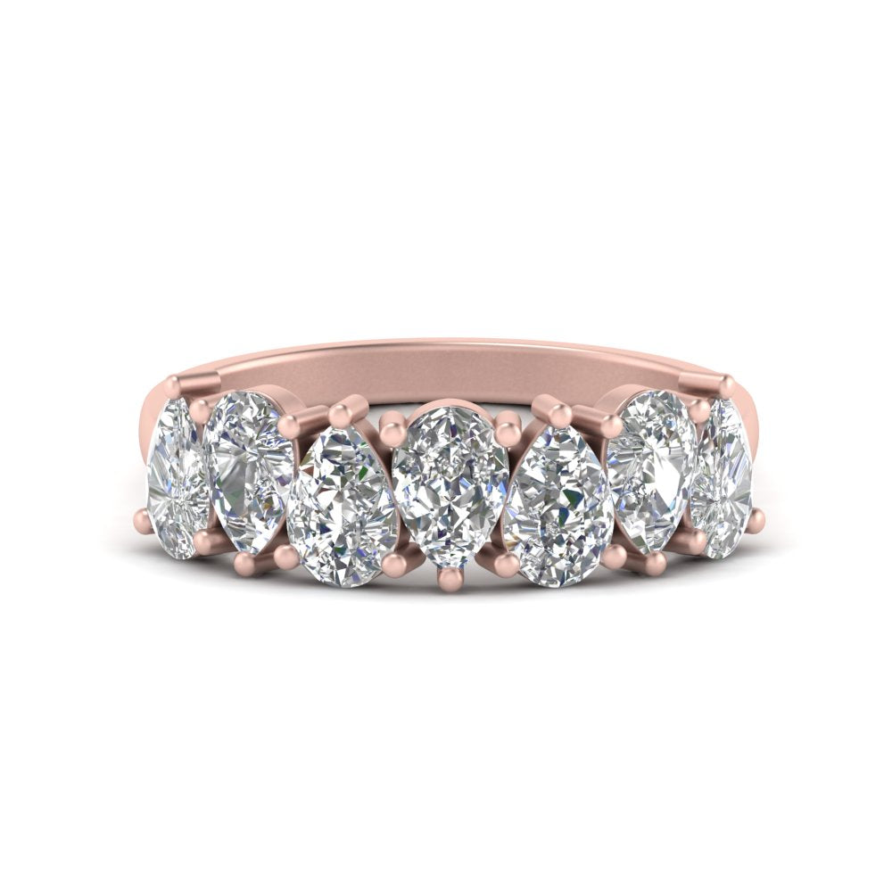 Teardrop Wedding Band Diamond 2.25 Carat