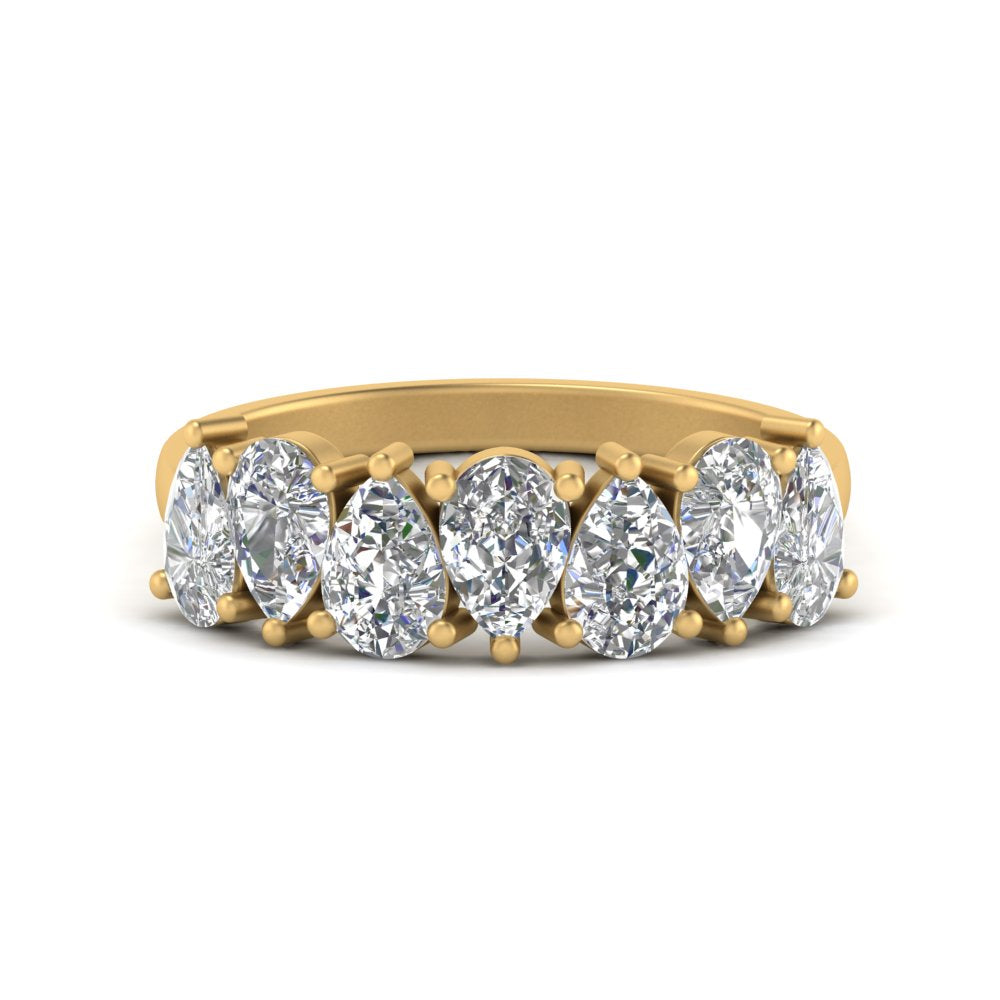 Teardrop Wedding Band Diamond 2.25 Carat