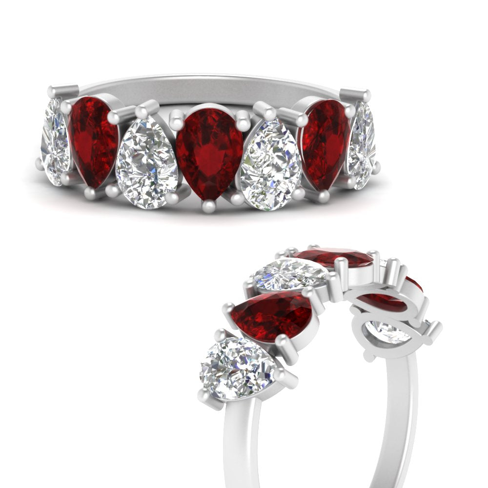 Wedding Band Teardrop Diamond 2.75 Carat