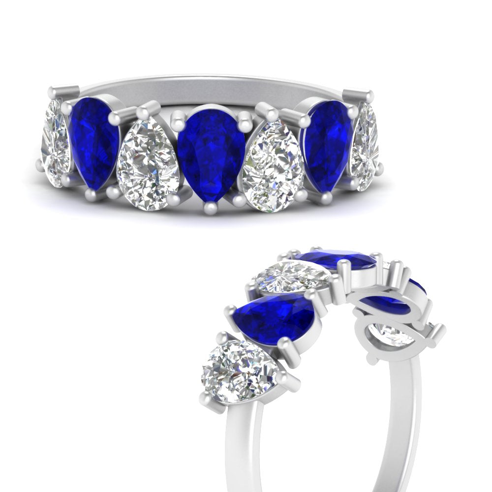 Wedding Band Teardrop Diamond 2.75 Carat