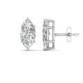 Thumbnail 81 - Marquise Diamond 6 Prong Stud Earrings