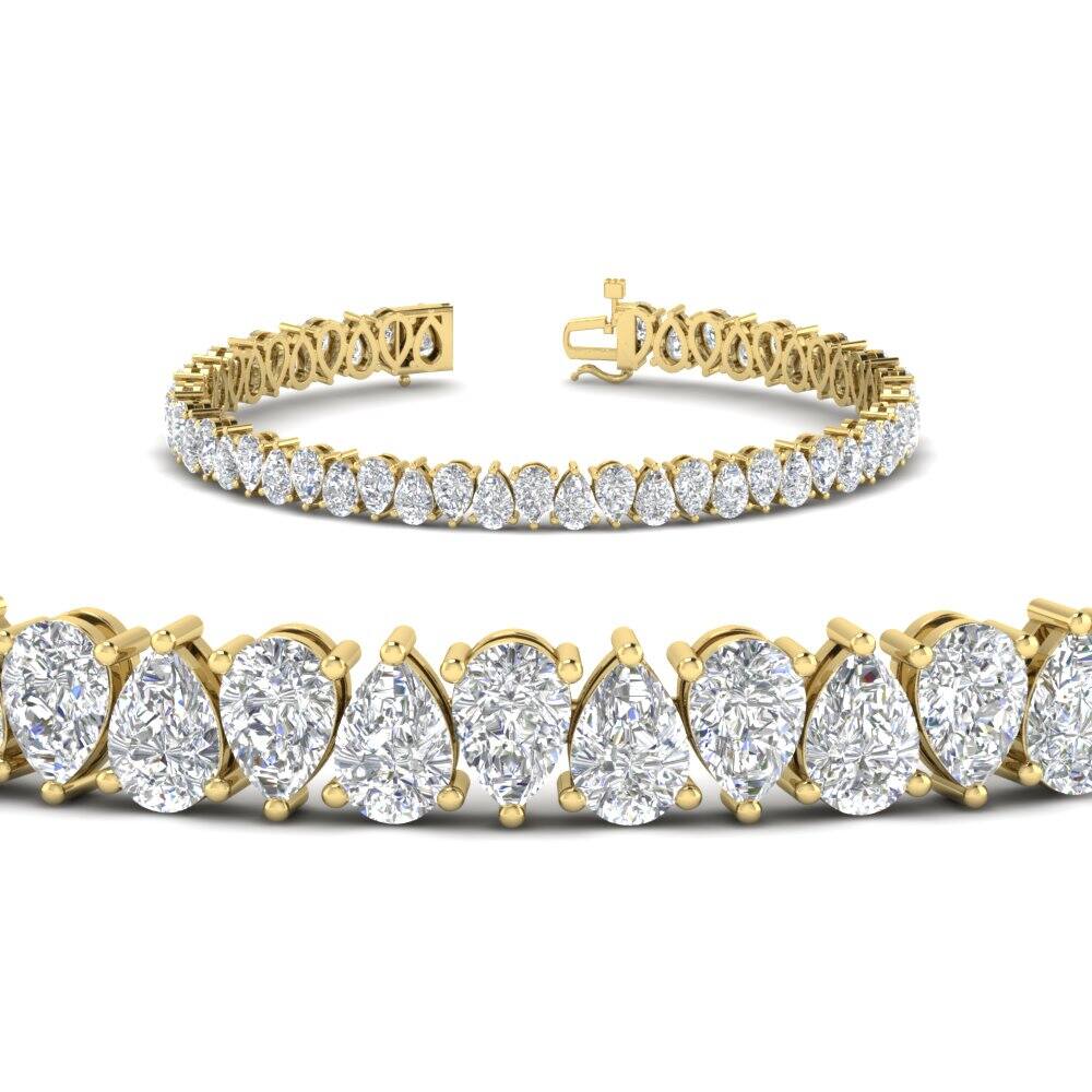 Tennis Bracelet 13 Ct Pear Diamond