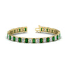 Load image into Gallery viewer, tennis-bracelet-basket-set-emerald-cut-20-carat-with-emerald-in-yellow-gold-FDBRC10449EMGEMGR-20.00CT-NL-YG.jpg