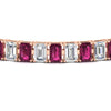 Load image into Gallery viewer, tennis-bracelet-basket-set-emerald-cut-20-carat-with-pink-sapphire-in-rose-gold-FDBRC10449EMGSADRPIANGLE5-20.00CT-NL-RG.jpg