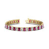 Load image into Gallery viewer, tennis-bracelet-basket-set-emerald-cut-20-carat-with-pink-sapphire-in-yellow-gold-FDBRC10449EMGSADRPI-20.00CT-NL-YG.jpg