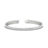 Load image into Gallery viewer, Princess Cut Half Bezel Tennis Bracelet