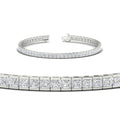 Thumbnail 12 - Princess Cut Half Bezel Tennis Bracelet