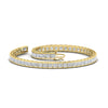 Load image into Gallery viewer, Princess Cut Half Bezel Tennis Bracelet