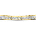 Thumbnail 22 - Princess Cut Half Bezel Tennis Bracelet