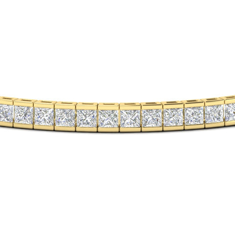 Princess Cut Half Bezel Tennis Bracelet