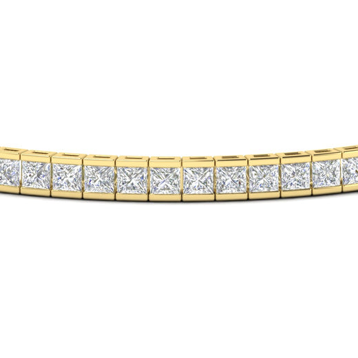 Princess Cut Half Bezel Tennis Bracelet