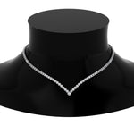 Load image into Gallery viewer, tennis-v-shaped-diamond-necklace-in-FD-NK10421-NL-WG
