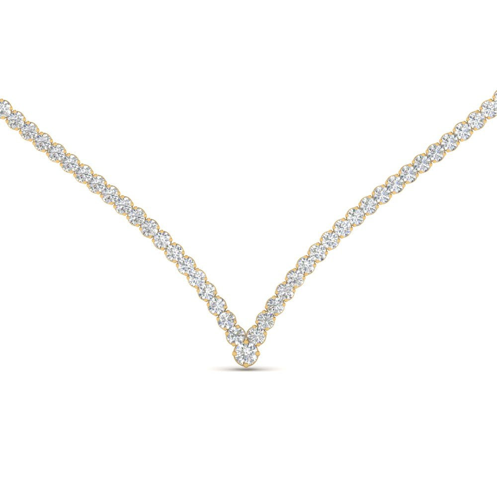 tennis-v-shaped-diamond-necklace-in-FD-NK10421-NL-YG