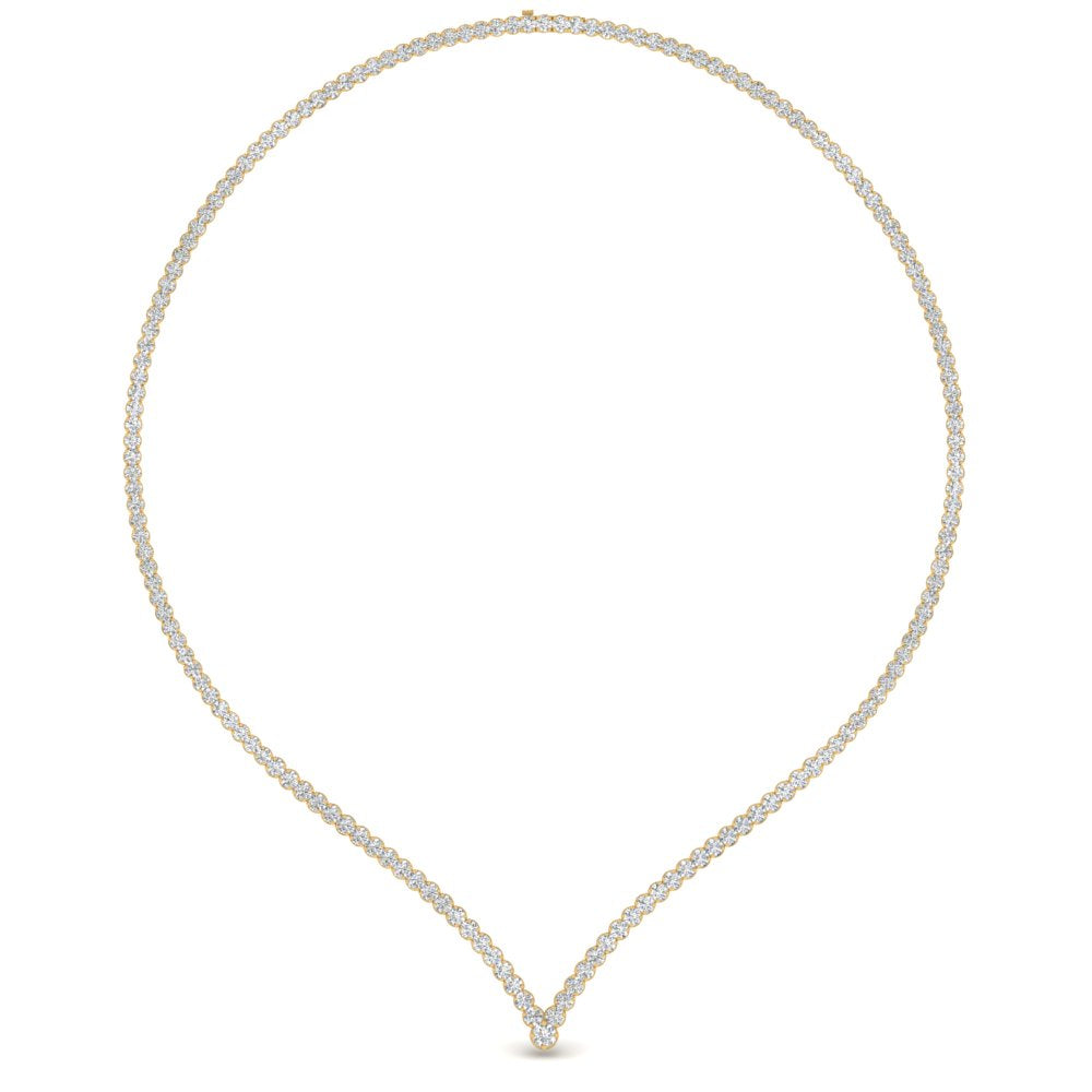 tennis-v-shaped-diamond-necklace-in-FD-NK10421-NL-YG