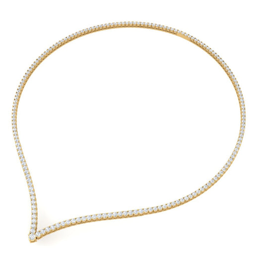 tennis-v-shaped-diamond-necklace-in-FD-NK10421-NL-YG