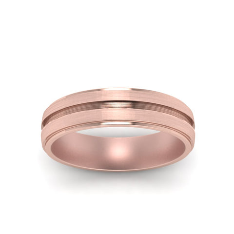 Textured Inlay Wedding Band