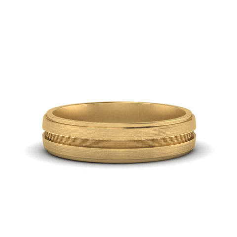 Textured Inlay Wedding Band