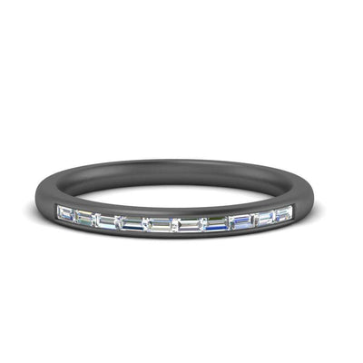 Thin Baguette Stackable Channel Set Band