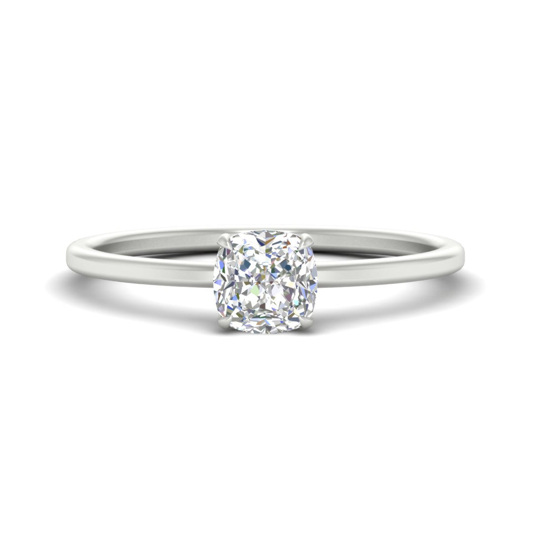 thin-band-cushion-cut-solitaire-engagement-ring- -in-white-gold-fdens9358
