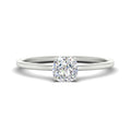 Thumbnail 1 - thin-band-cushion-cut-solitaire-engagement-ring- -in-white-gold-fdens9358