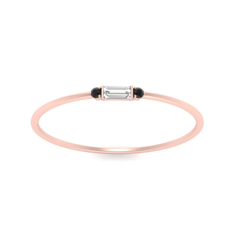 Stackable Thin Baguette Ring
