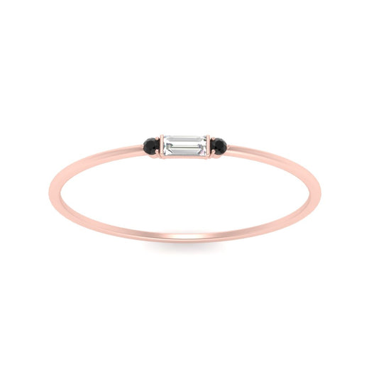 Stackable Thin Baguette Ring