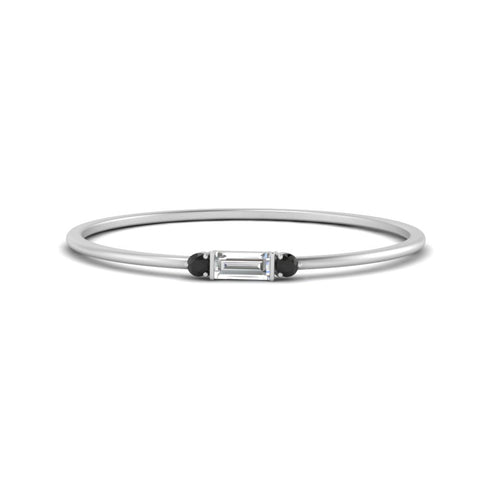 Stackable Thin Baguette Ring