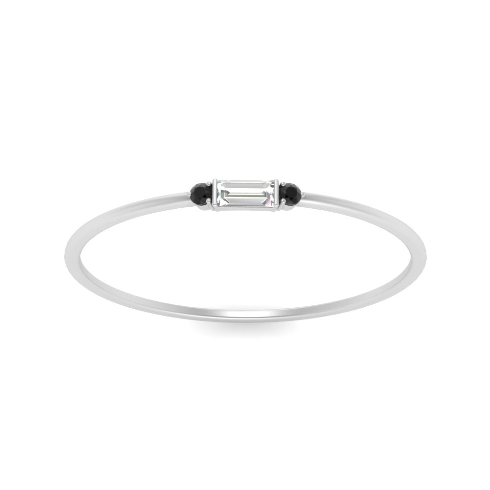 Thin Stack Baguette Ring