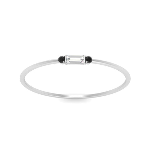 Stackable Thin Baguette Ring
