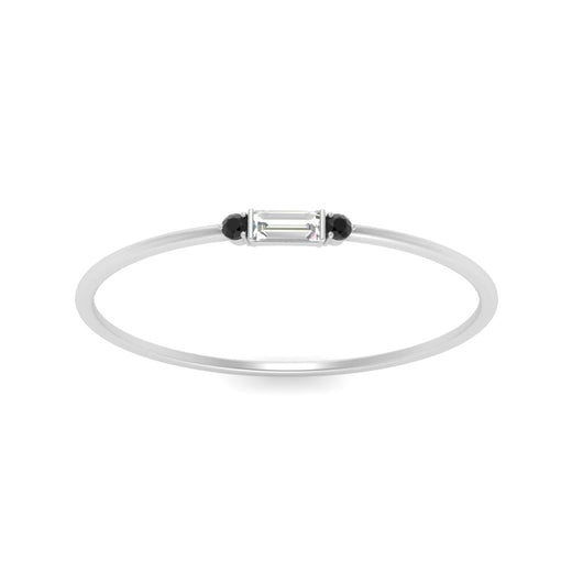 Stackable Thin Baguette Ring