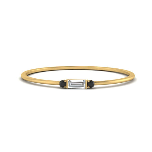 Stackable Thin Baguette Ring
