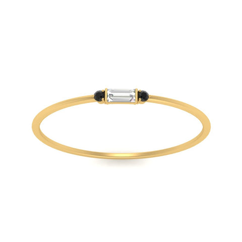 Stackable Thin Baguette Ring