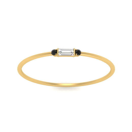 Stackable Thin Baguette Ring
