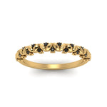 Load image into Gallery viewer, thin-black-diamond-vintage-wedding-band-in-yellow-gold-FD123703BGBLACK-NL-YG-GS
