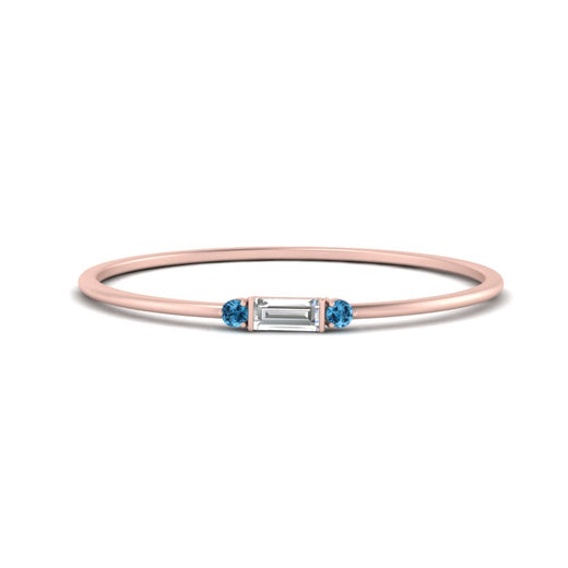 Stackable Thin Baguette Ring