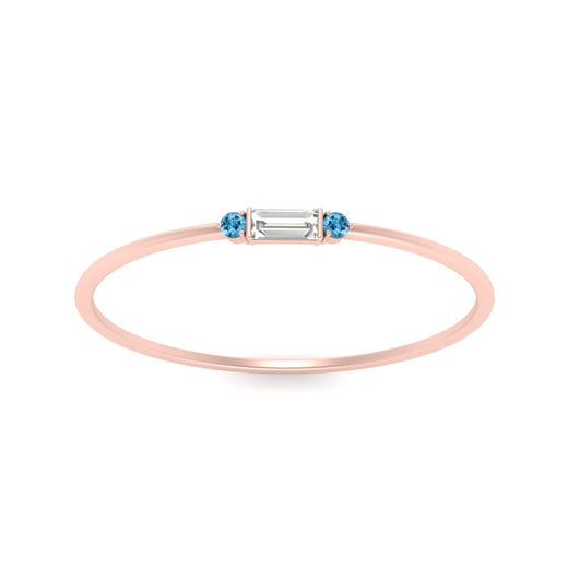 Stackable Thin Baguette Ring