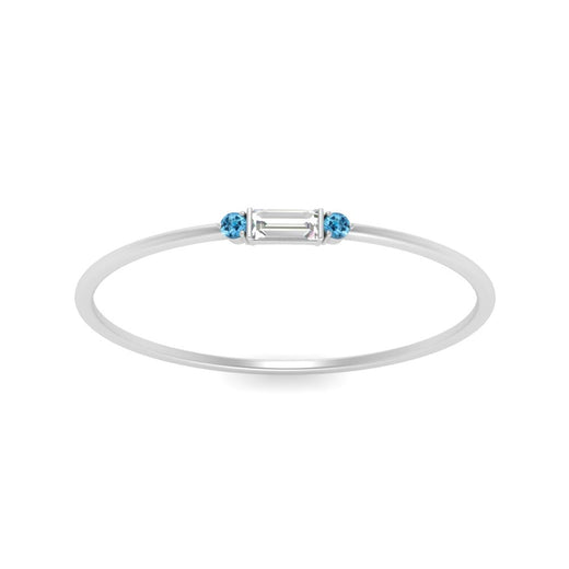 Stackable Thin Baguette Ring