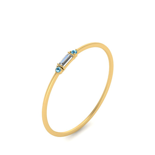 Stackable Thin Baguette Ring